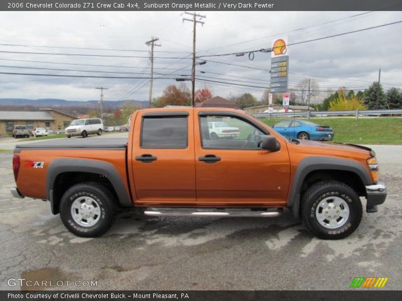 Sunburst Orange Metallic / Very Dark Pewter 2006 Chevrolet Colorado Z71 Crew Cab 4x4