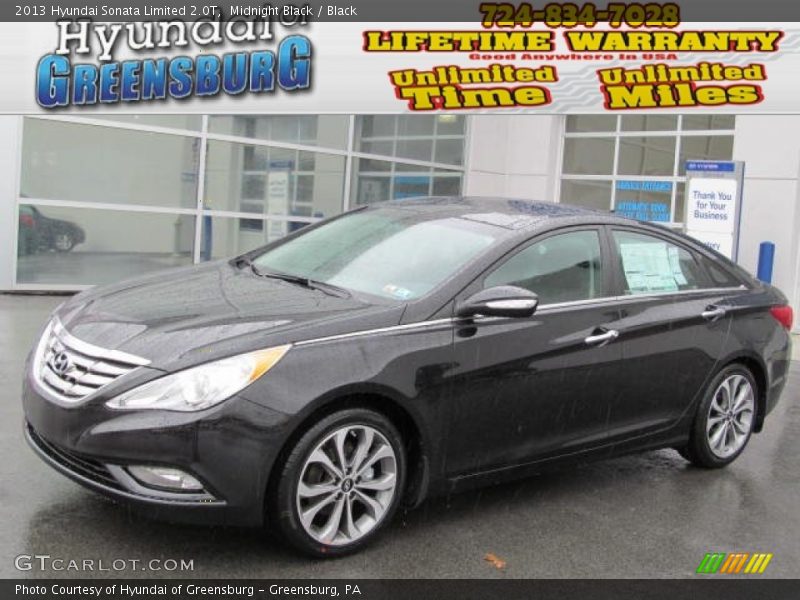 Midnight Black / Black 2013 Hyundai Sonata Limited 2.0T
