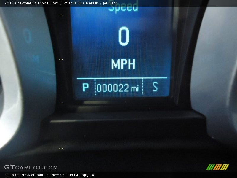 Atlantis Blue Metallic / Jet Black 2013 Chevrolet Equinox LT AWD