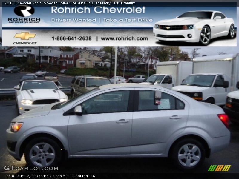 Silver Ice Metallic / Jet Black/Dark Titanium 2013 Chevrolet Sonic LS Sedan