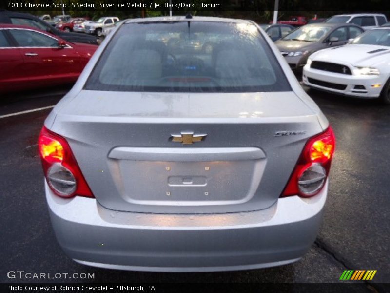 Silver Ice Metallic / Jet Black/Dark Titanium 2013 Chevrolet Sonic LS Sedan