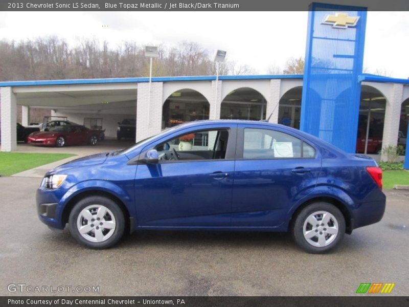 Blue Topaz Metallic / Jet Black/Dark Titanium 2013 Chevrolet Sonic LS Sedan