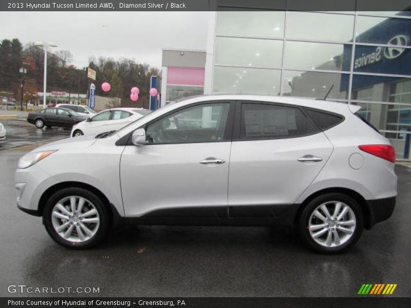 Diamond Silver / Black 2013 Hyundai Tucson Limited AWD