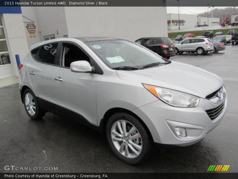 Diamond Silver / Black 2013 Hyundai Tucson Limited AWD