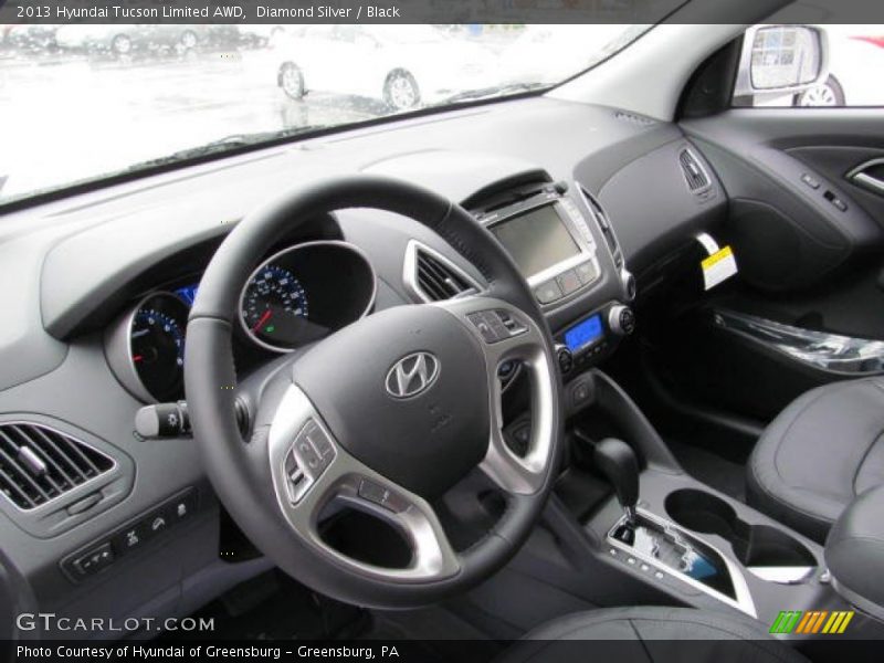 Diamond Silver / Black 2013 Hyundai Tucson Limited AWD
