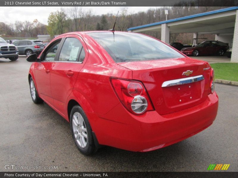 Victory Red / Jet Black/Dark Titanium 2013 Chevrolet Sonic LT Sedan