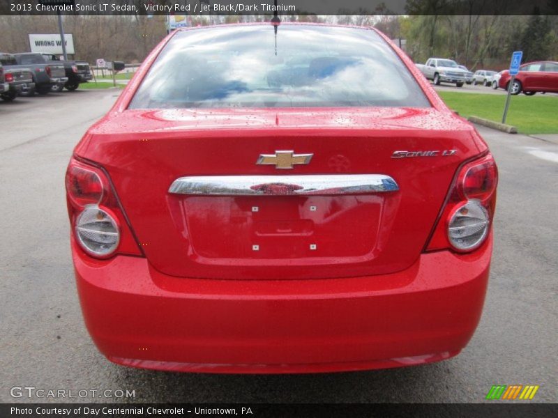 Victory Red / Jet Black/Dark Titanium 2013 Chevrolet Sonic LT Sedan