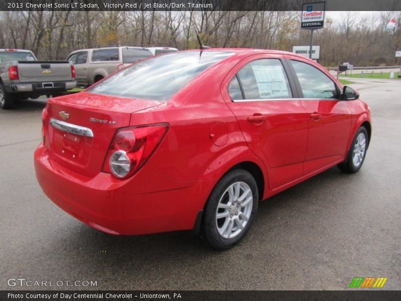 Victory Red / Jet Black/Dark Titanium 2013 Chevrolet Sonic LT Sedan