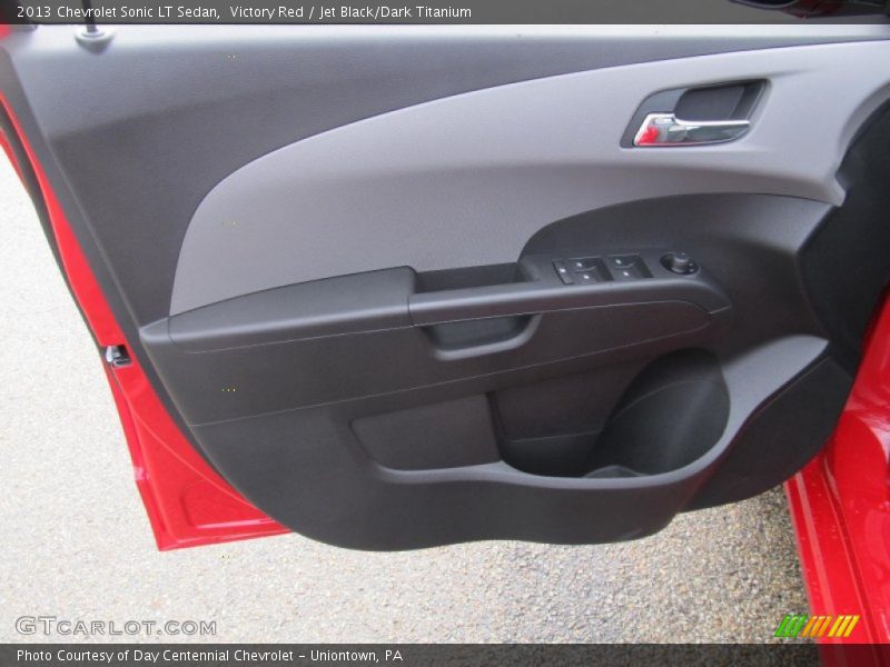 Victory Red / Jet Black/Dark Titanium 2013 Chevrolet Sonic LT Sedan