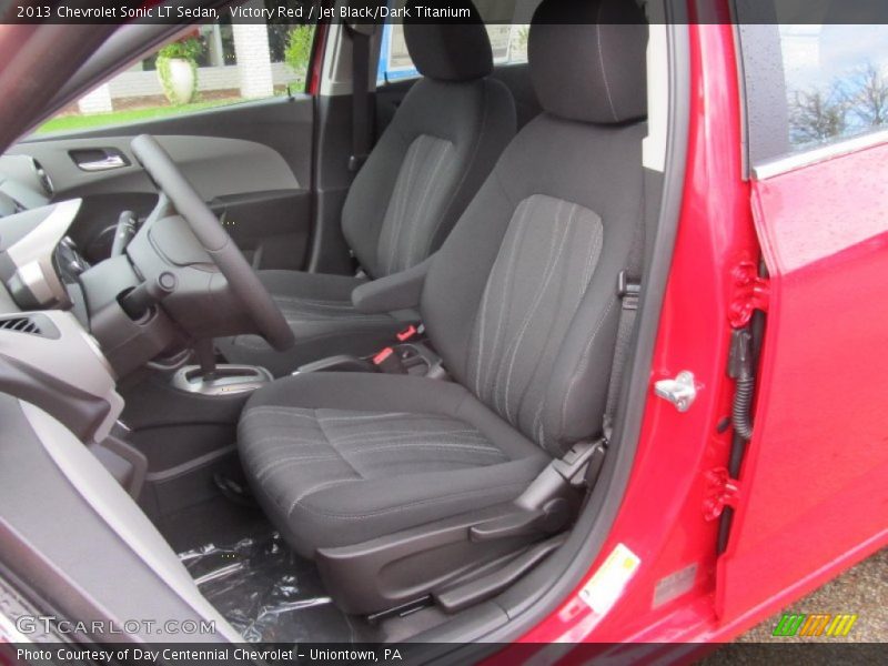Victory Red / Jet Black/Dark Titanium 2013 Chevrolet Sonic LT Sedan