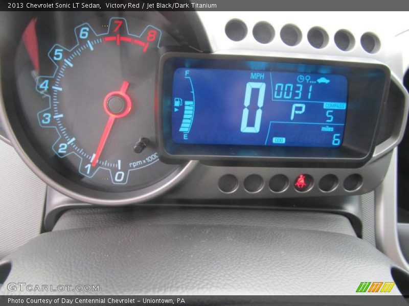 Victory Red / Jet Black/Dark Titanium 2013 Chevrolet Sonic LT Sedan