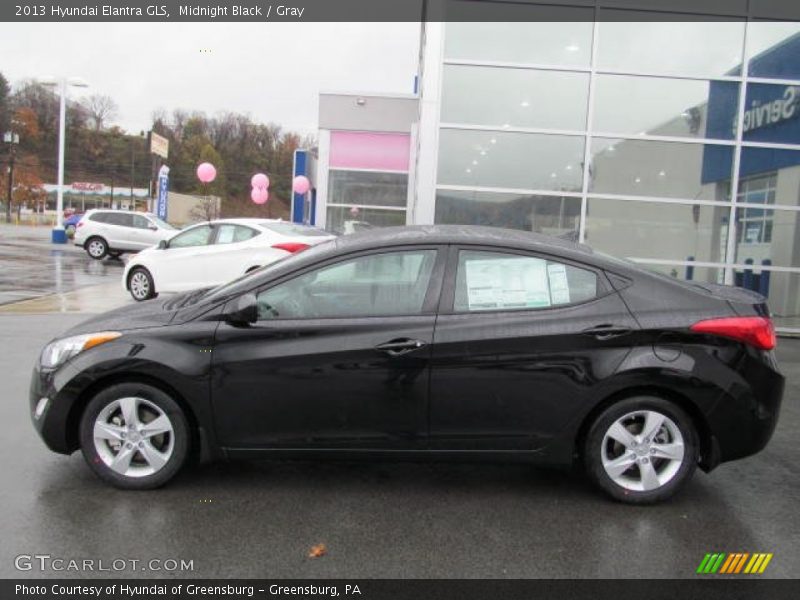 Midnight Black / Gray 2013 Hyundai Elantra GLS