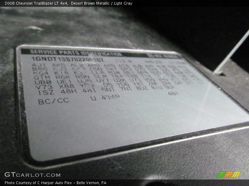 Desert Brown Metallic / Light Gray 2008 Chevrolet TrailBlazer LT 4x4