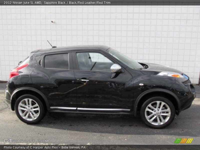 Sapphire Black / Black/Red Leather/Red Trim 2012 Nissan Juke SL AWD