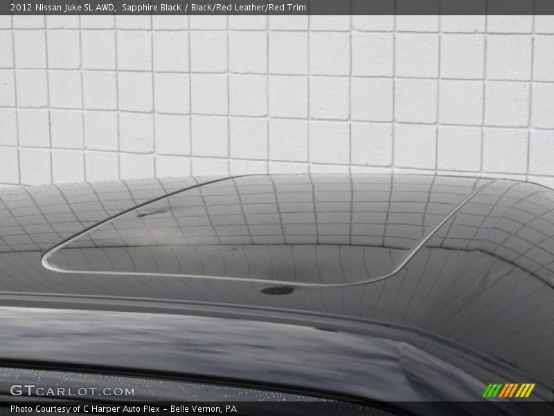 Sapphire Black / Black/Red Leather/Red Trim 2012 Nissan Juke SL AWD