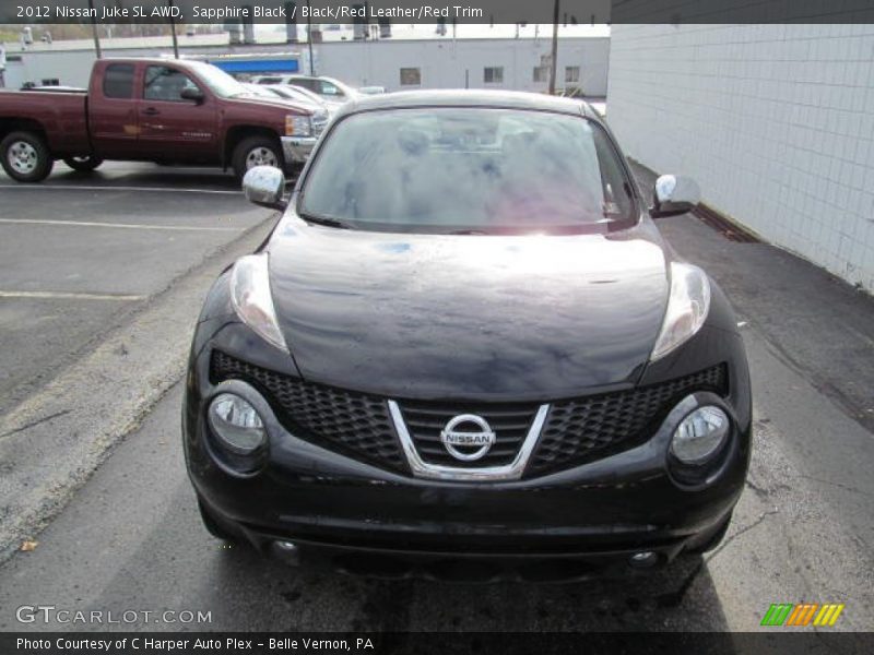 Sapphire Black / Black/Red Leather/Red Trim 2012 Nissan Juke SL AWD