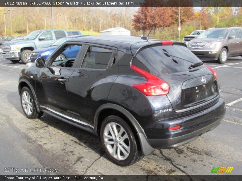 Sapphire Black / Black/Red Leather/Red Trim 2012 Nissan Juke SL AWD