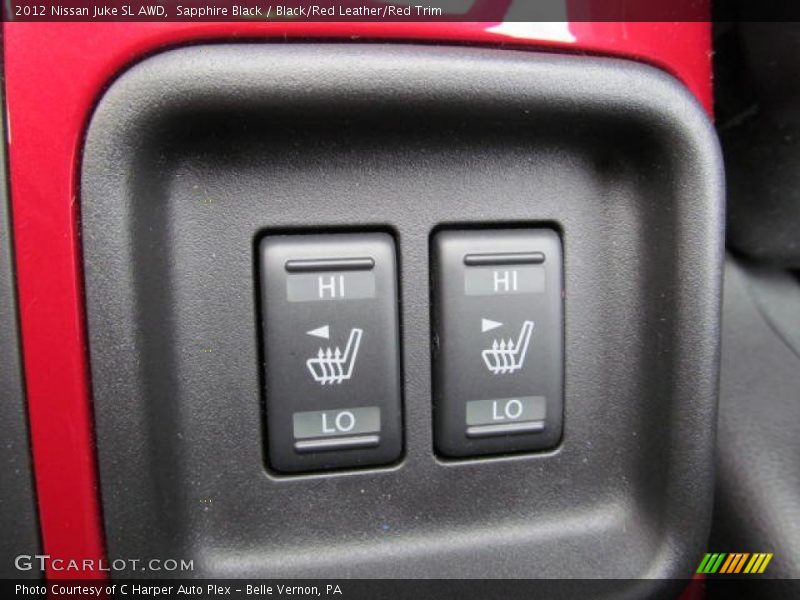Sapphire Black / Black/Red Leather/Red Trim 2012 Nissan Juke SL AWD