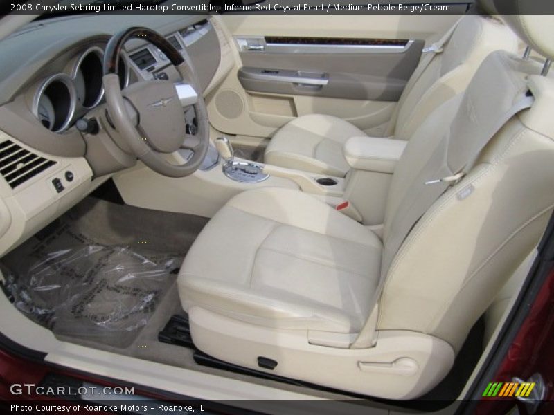Inferno Red Crystal Pearl / Medium Pebble Beige/Cream 2008 Chrysler Sebring Limited Hardtop Convertible