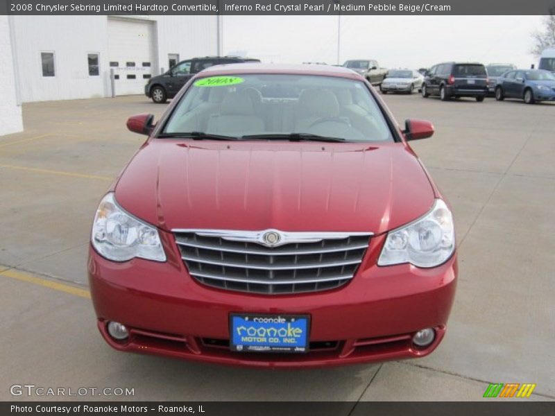 Inferno Red Crystal Pearl / Medium Pebble Beige/Cream 2008 Chrysler Sebring Limited Hardtop Convertible