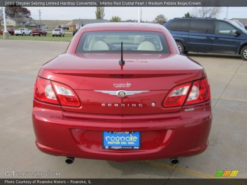 Inferno Red Crystal Pearl / Medium Pebble Beige/Cream 2008 Chrysler Sebring Limited Hardtop Convertible