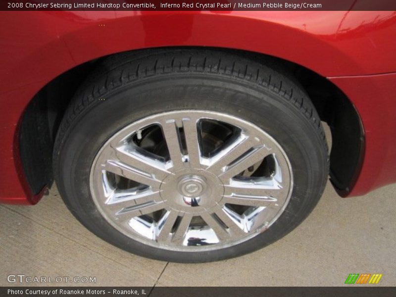 Inferno Red Crystal Pearl / Medium Pebble Beige/Cream 2008 Chrysler Sebring Limited Hardtop Convertible