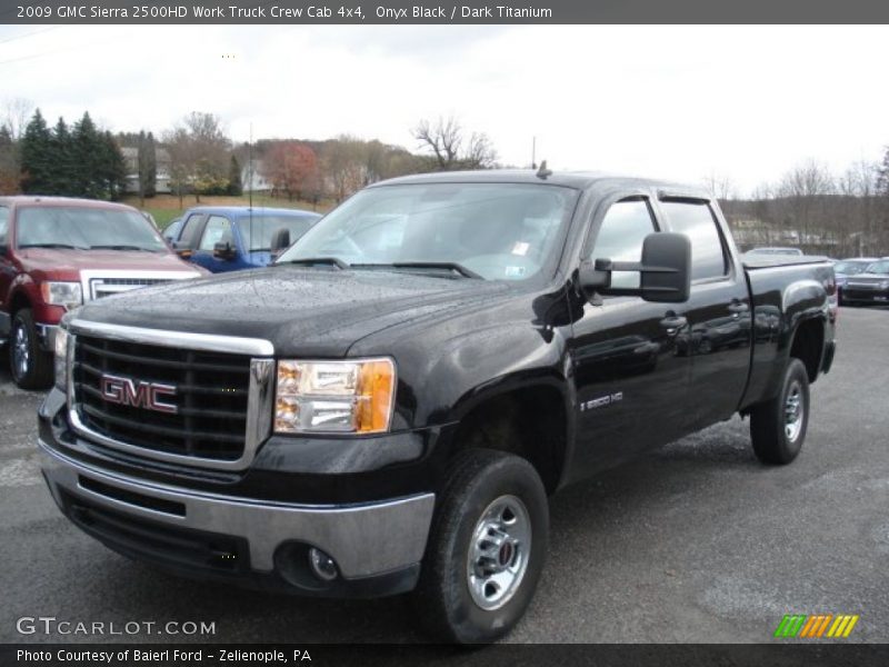 Onyx Black / Dark Titanium 2009 GMC Sierra 2500HD Work Truck Crew Cab 4x4