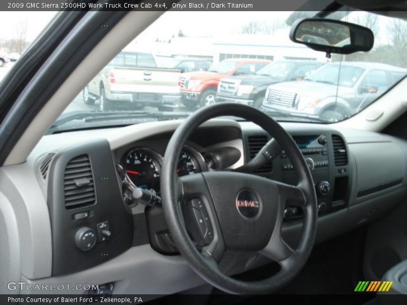Onyx Black / Dark Titanium 2009 GMC Sierra 2500HD Work Truck Crew Cab 4x4