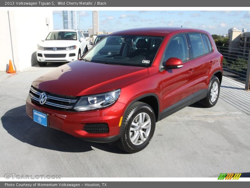 Wild Cherry Metallic / Black 2013 Volkswagen Tiguan S