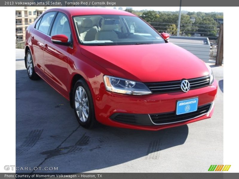 Tornado Red / Cornsilk Beige 2013 Volkswagen Jetta SE Sedan