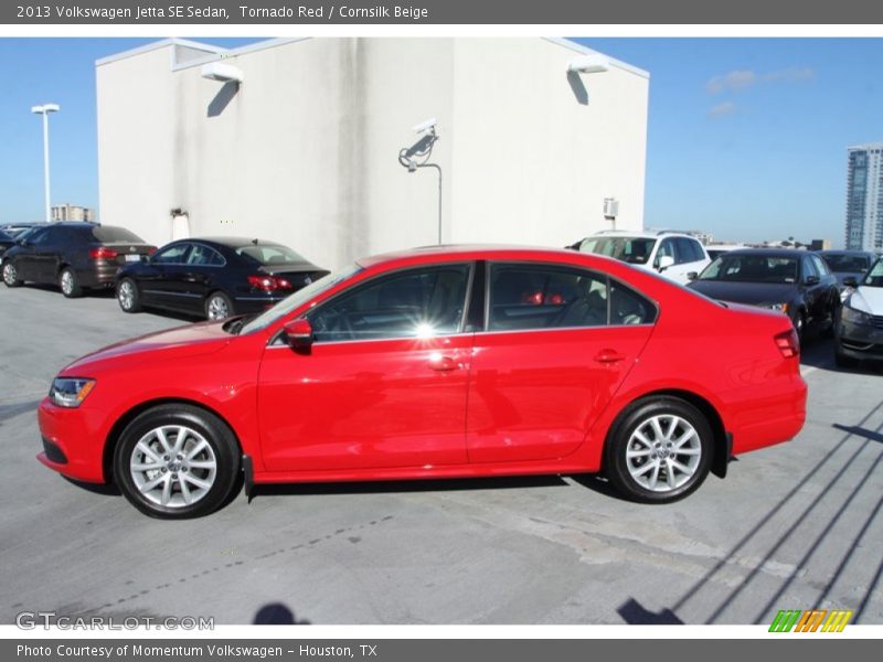 Tornado Red / Cornsilk Beige 2013 Volkswagen Jetta SE Sedan
