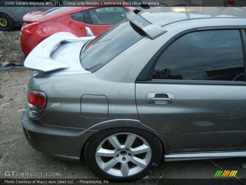 Crystal Gray Metallic / Anthracite Black/Blue Alcantara 2006 Subaru Impreza WRX STi