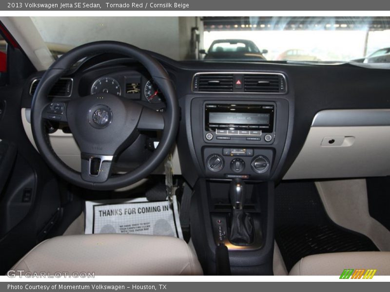 Tornado Red / Cornsilk Beige 2013 Volkswagen Jetta SE Sedan