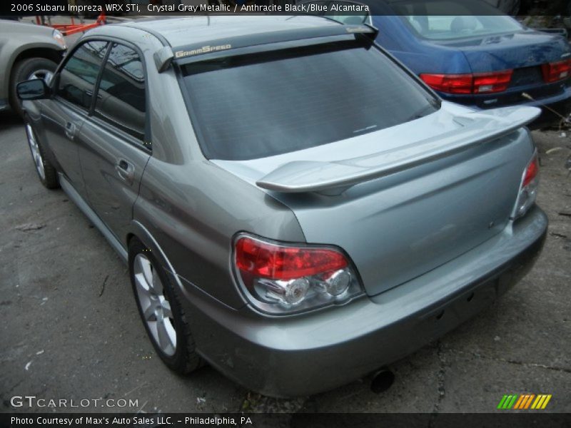 Crystal Gray Metallic / Anthracite Black/Blue Alcantara 2006 Subaru Impreza WRX STi