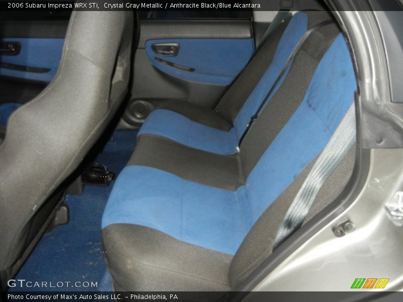 Crystal Gray Metallic / Anthracite Black/Blue Alcantara 2006 Subaru Impreza WRX STi