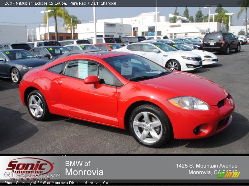 Pure Red / Dark Charcoal 2007 Mitsubishi Eclipse GS Coupe
