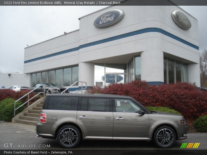 Mineral Gray Metallic / Charcoal Black 2013 Ford Flex Limited EcoBoost AWD