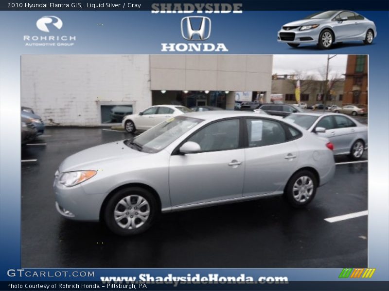Liquid Silver / Gray 2010 Hyundai Elantra GLS