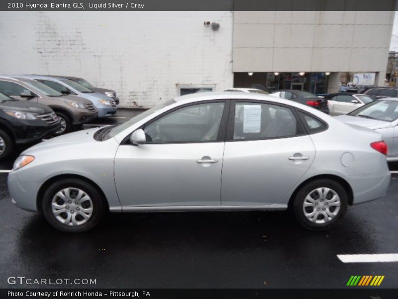 Liquid Silver / Gray 2010 Hyundai Elantra GLS