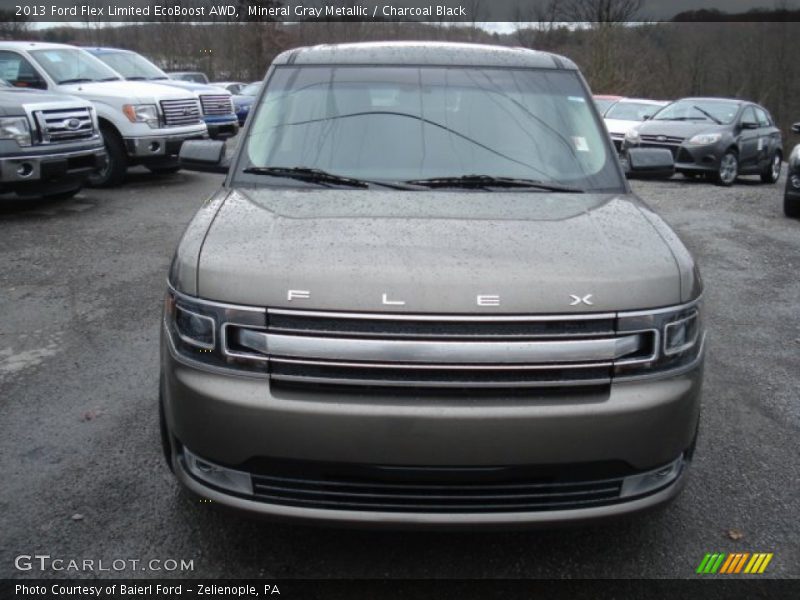 Mineral Gray Metallic / Charcoal Black 2013 Ford Flex Limited EcoBoost AWD