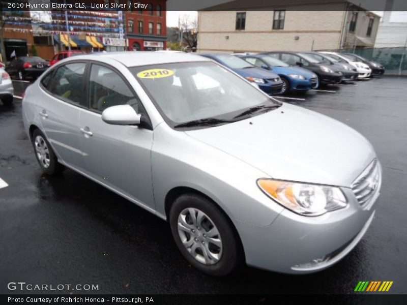 Liquid Silver / Gray 2010 Hyundai Elantra GLS