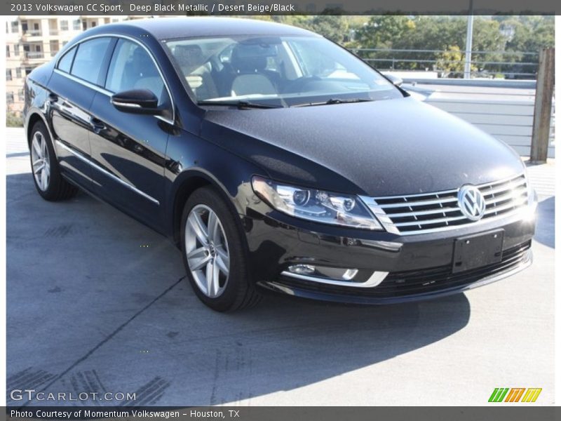 Deep Black Metallic / Desert Beige/Black 2013 Volkswagen CC Sport