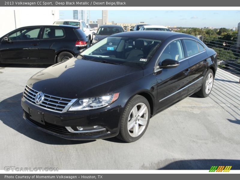 Deep Black Metallic / Desert Beige/Black 2013 Volkswagen CC Sport