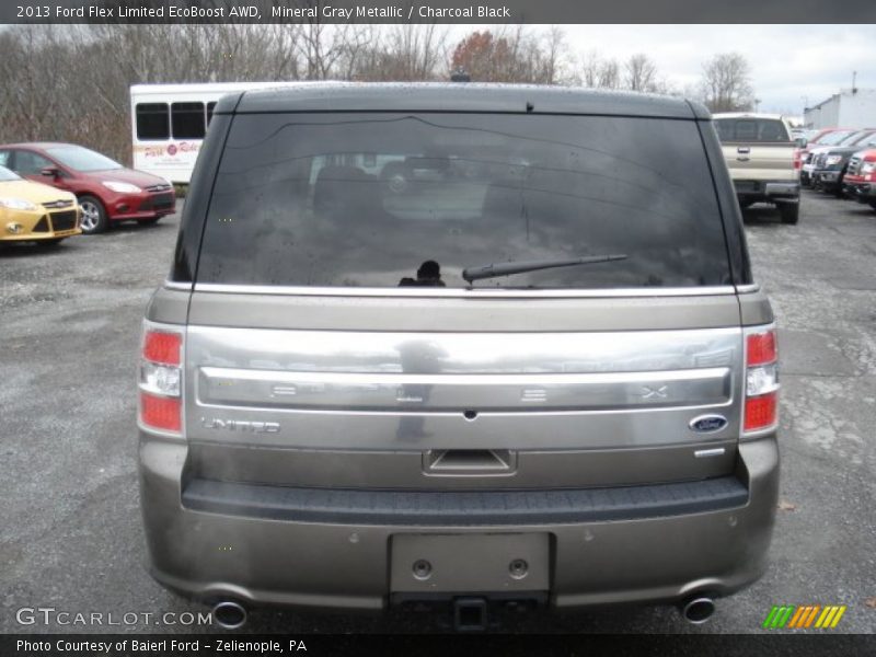 Mineral Gray Metallic / Charcoal Black 2013 Ford Flex Limited EcoBoost AWD
