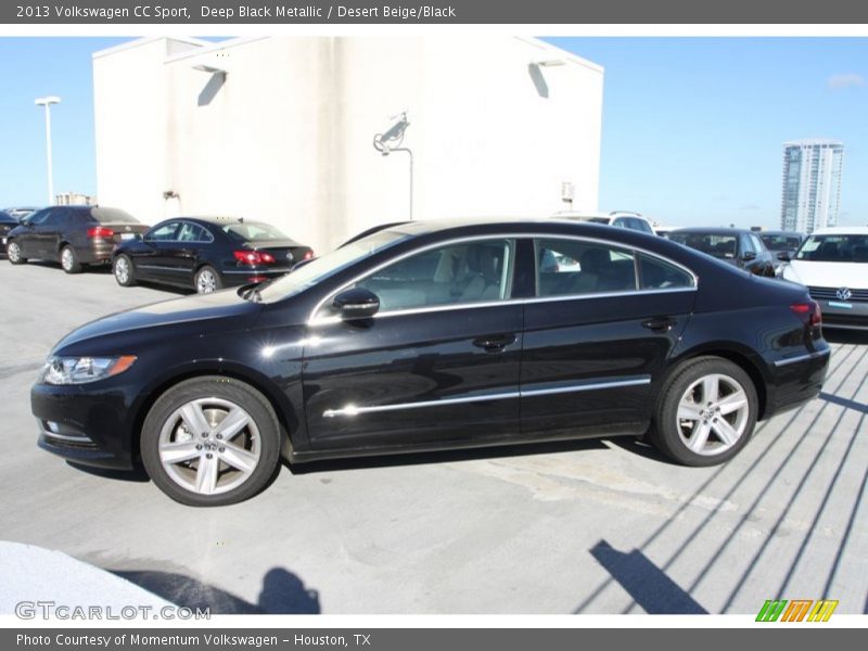 Deep Black Metallic / Desert Beige/Black 2013 Volkswagen CC Sport
