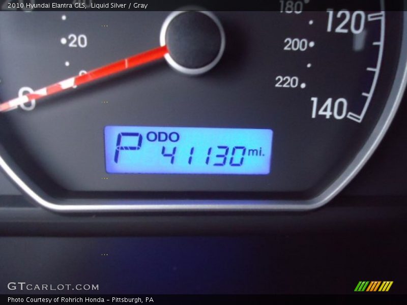 Liquid Silver / Gray 2010 Hyundai Elantra GLS