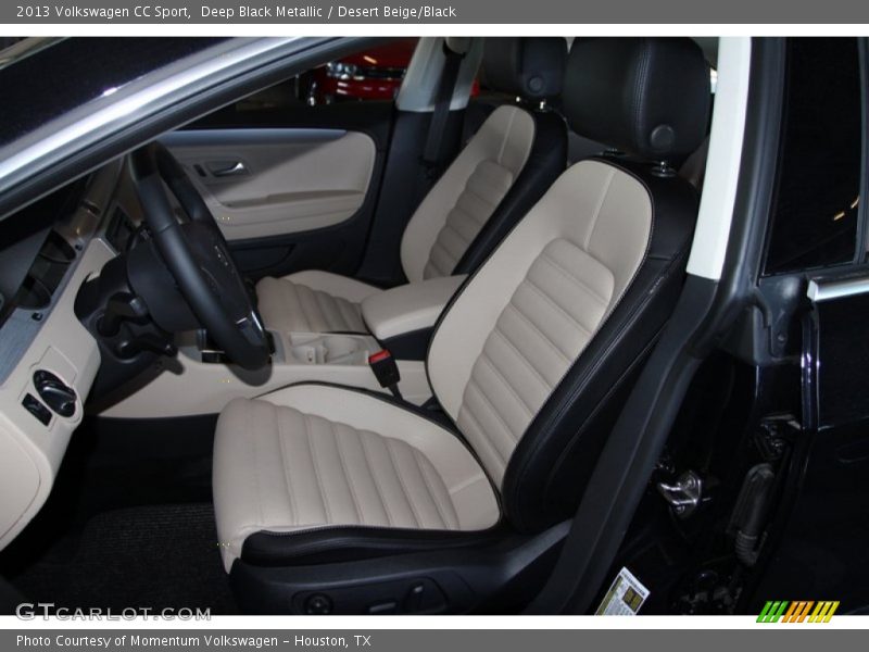 Deep Black Metallic / Desert Beige/Black 2013 Volkswagen CC Sport