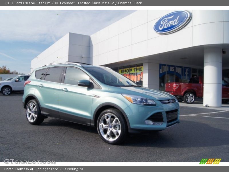 Frosted Glass Metallic / Charcoal Black 2013 Ford Escape Titanium 2.0L EcoBoost