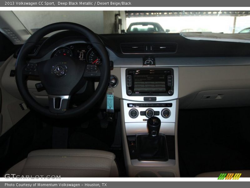 Deep Black Metallic / Desert Beige/Black 2013 Volkswagen CC Sport