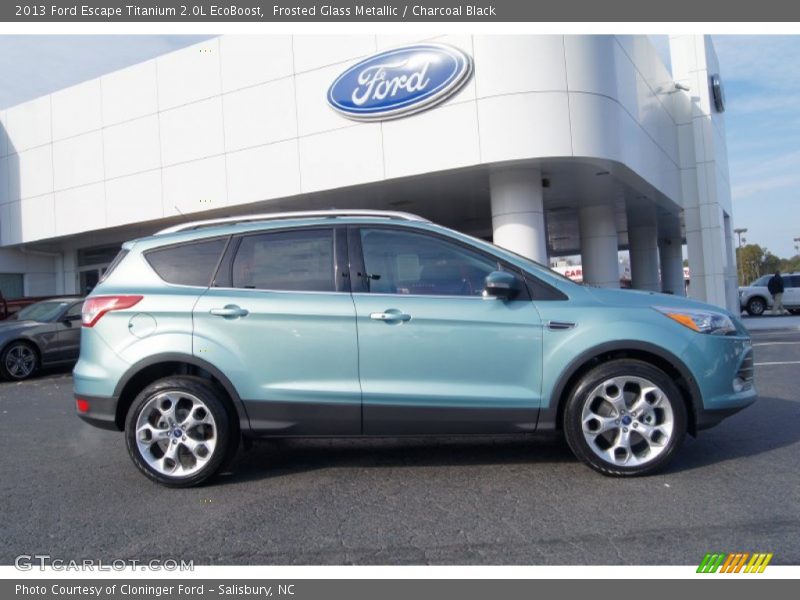 Frosted Glass Metallic / Charcoal Black 2013 Ford Escape Titanium 2.0L EcoBoost